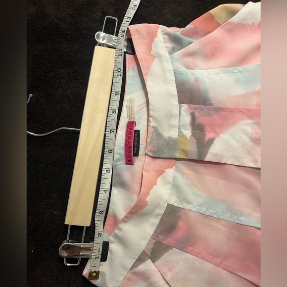 Alice + Olivia long wide-leg watercolor floral pants - Picture 7 of 9